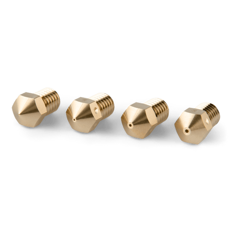 PrimaCreator RepRap M6 mässingsmunstyckeset 3 mm (0,2/0,4/0,6/0,8 mm) – 4 stycken